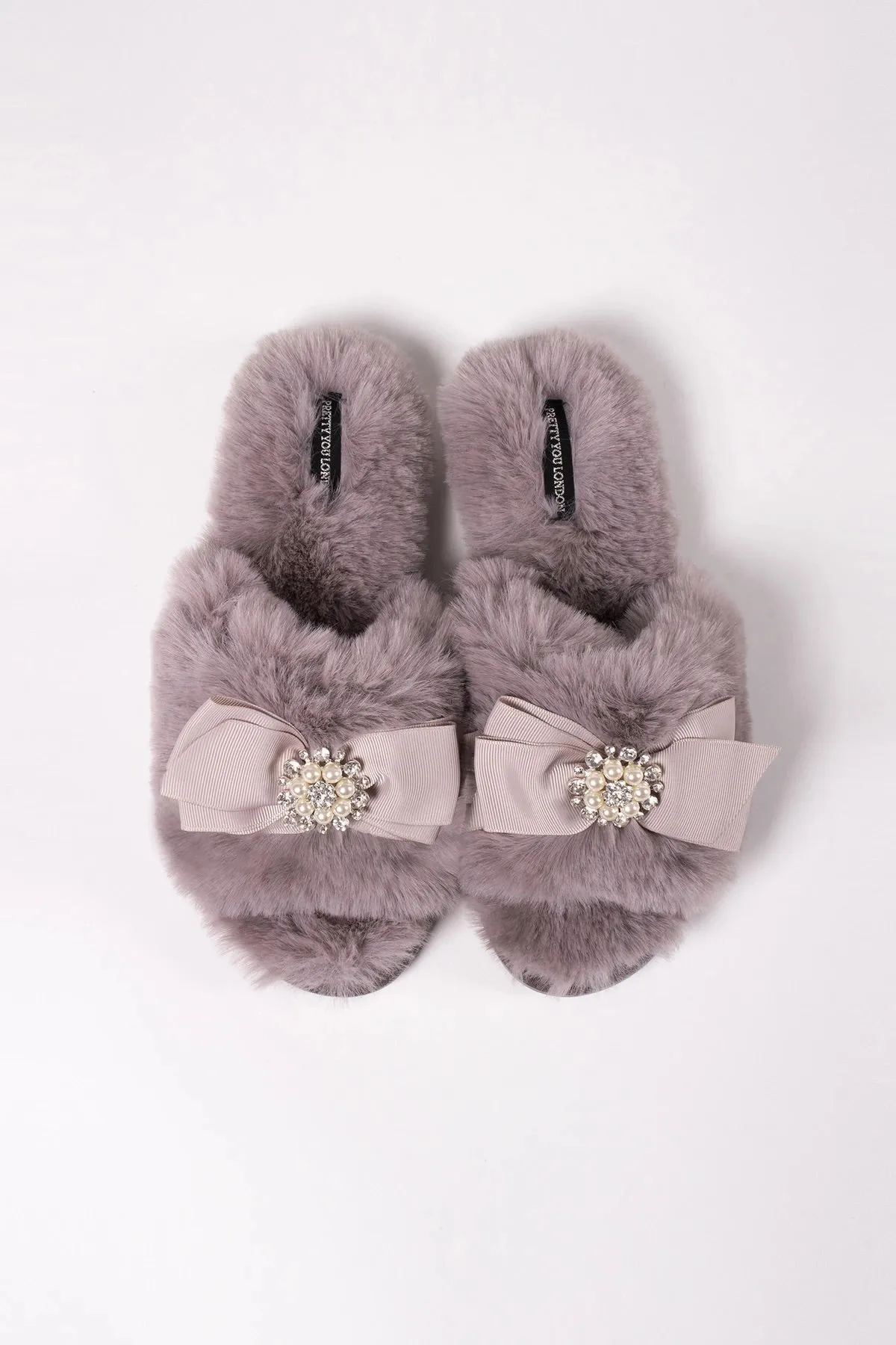 ANYA MINK SLIDER SLIPPERS