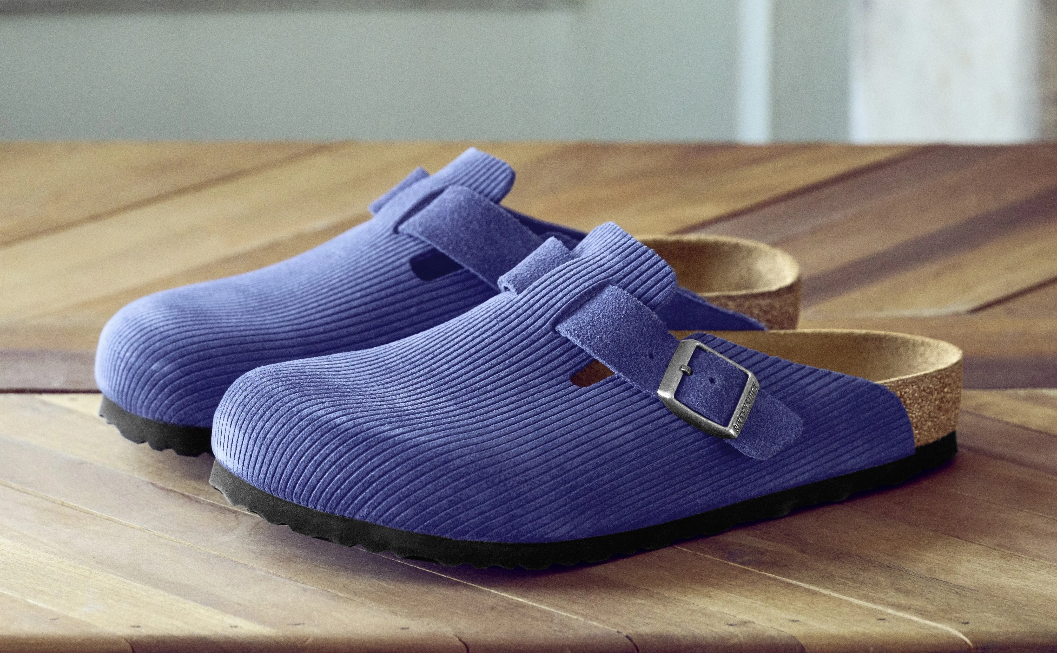 BIRKENSTOCK BOSTON SUEDE CORDUROY - INDIGO