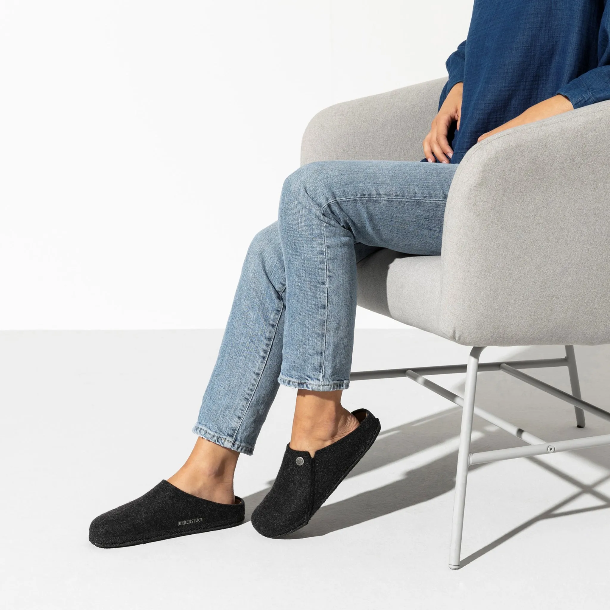 BIRKENSTOCK Zermatt Wool Felt Clogs - Anthracite
