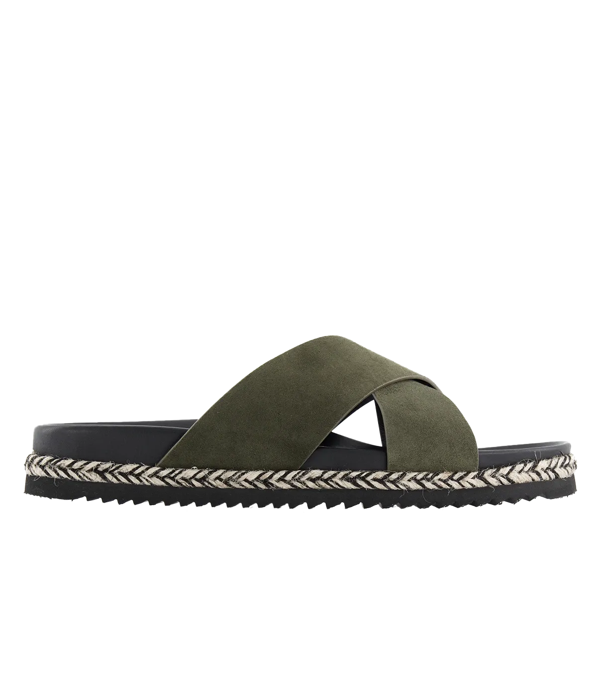Breno Espadrille Sandal in Dark Olive