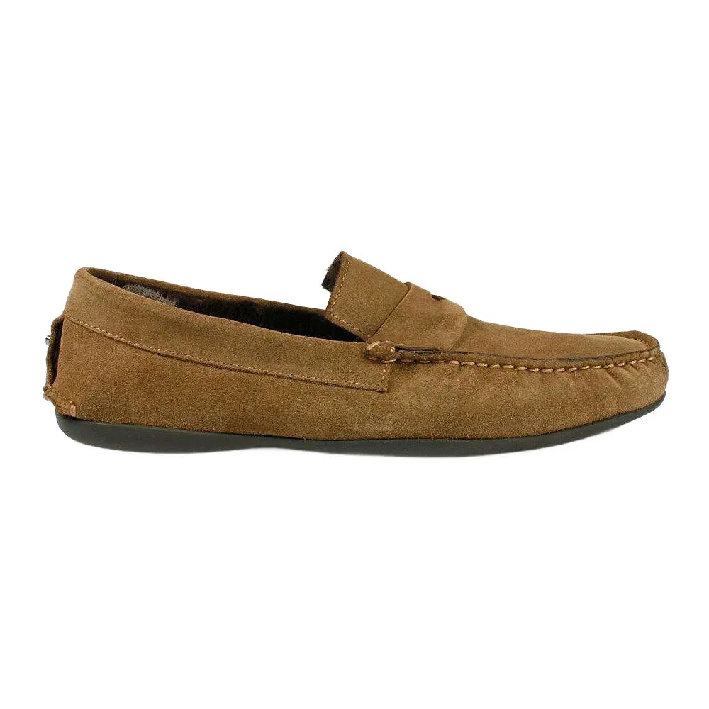 Cesare Paciotti Luxury Italian Men Designer Shoes Camoscio Castoro Brown Moccasins (CPM2214)