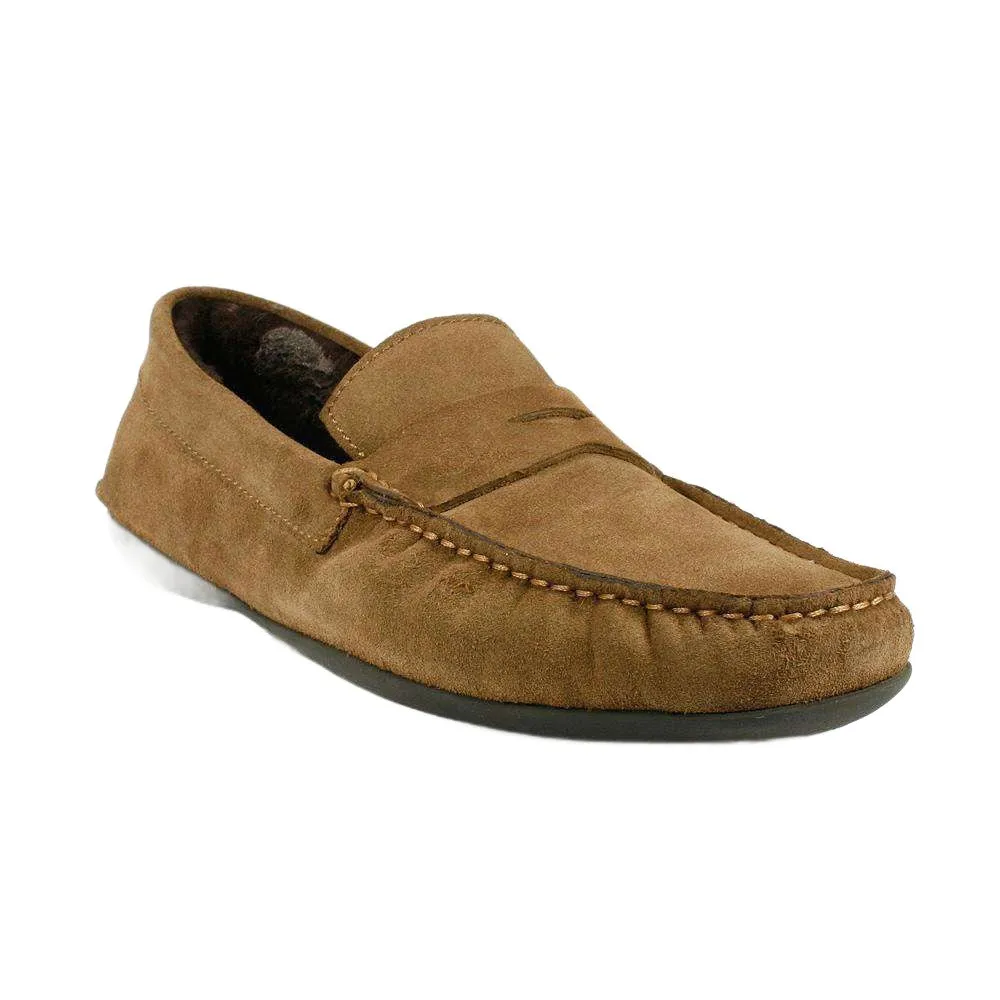 Cesare Paciotti Luxury Italian Men Designer Shoes Camoscio Castoro Brown Moccasins (CPM2214)