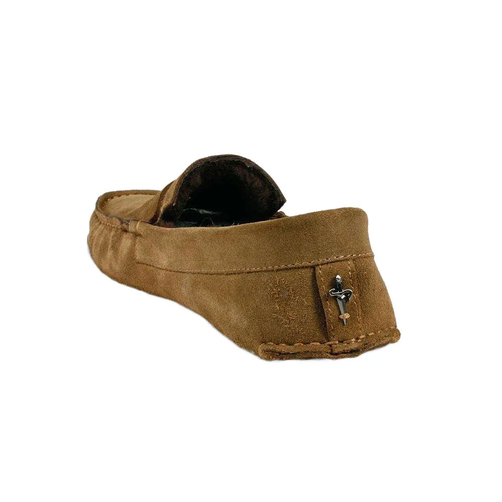 Cesare Paciotti Luxury Italian Men Designer Shoes Camoscio Castoro Brown Moccasins (CPM2214)