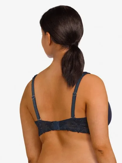 Chantelle Blue Winter Champs Elysees Memory Foam Convertible Straps Underwire Bra