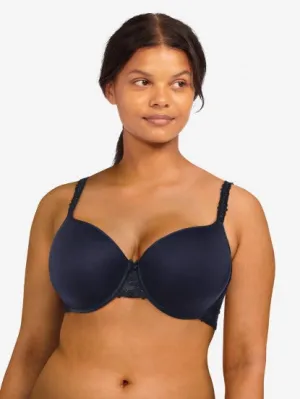 Chantelle Blue Winter Champs Elysees Memory Foam Convertible Straps Underwire Bra