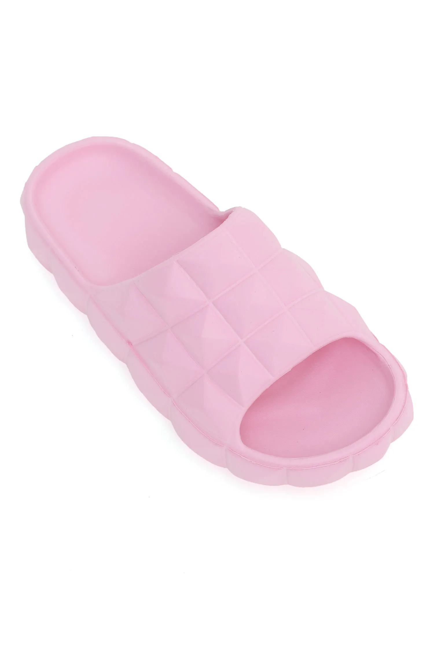 CHIC PATTERN SLIDES-PINK