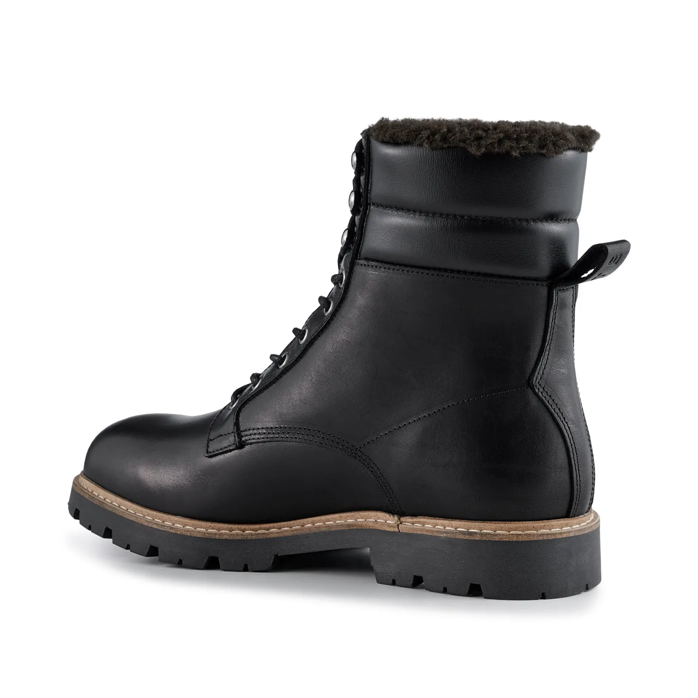 Cube warm boot leather - BLACK