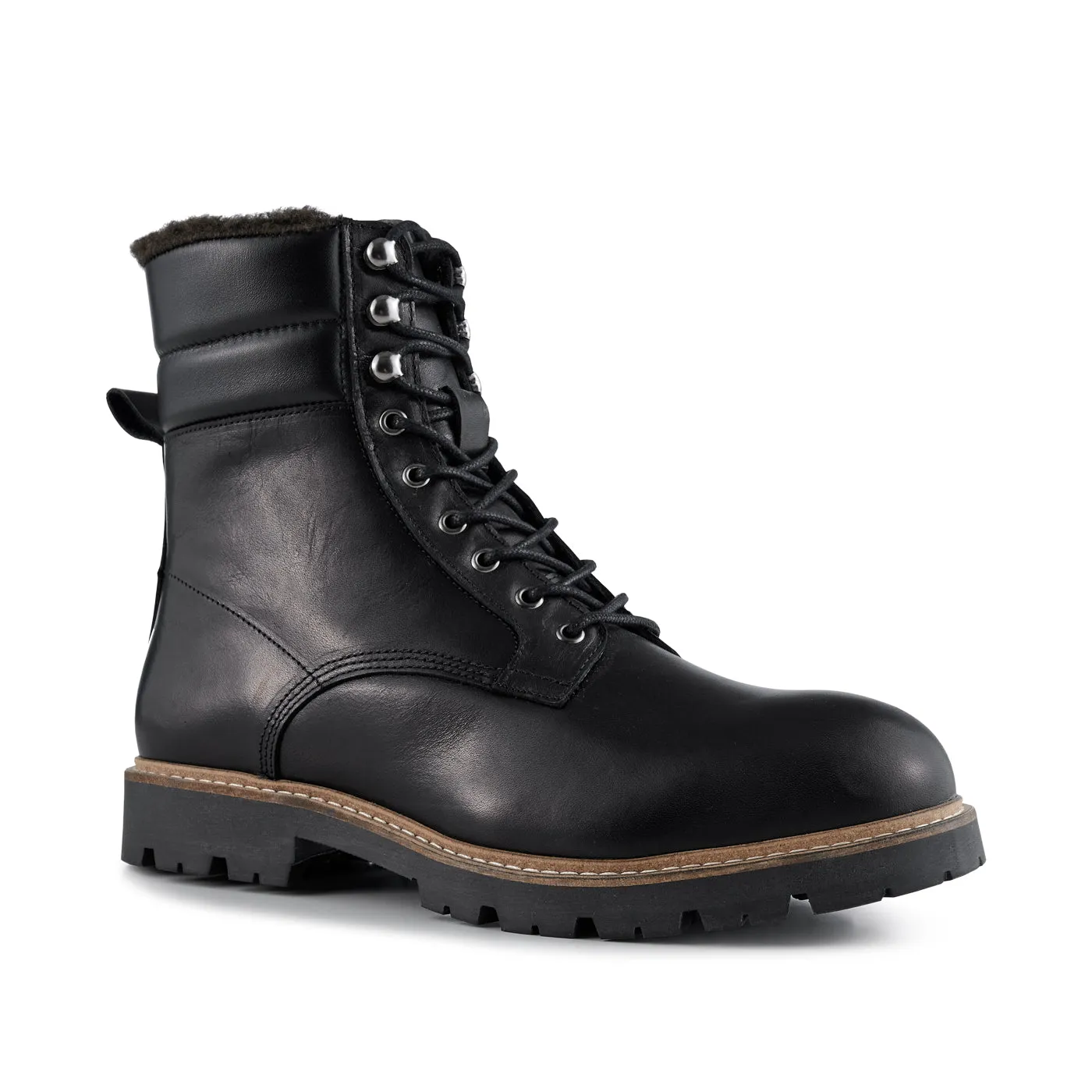 Cube warm boot leather - BLACK