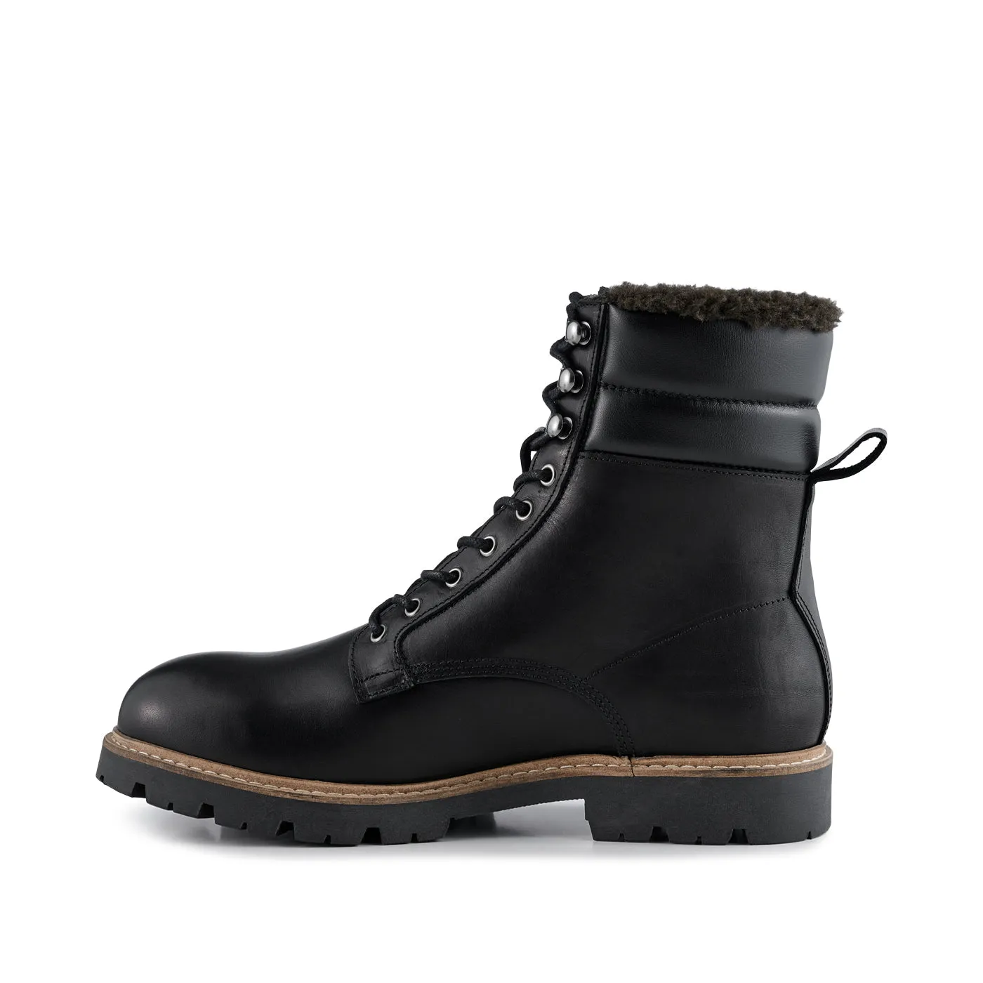 Cube warm boot leather - BLACK