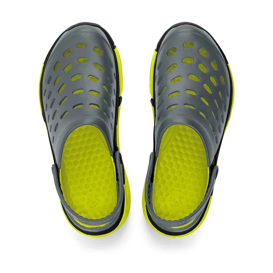 Joybees Mens Trekking Clog Charcoal Citrus