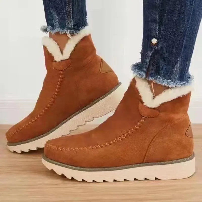 Matilda  | Fleece Lined Ankle Boots with Chunky Sole