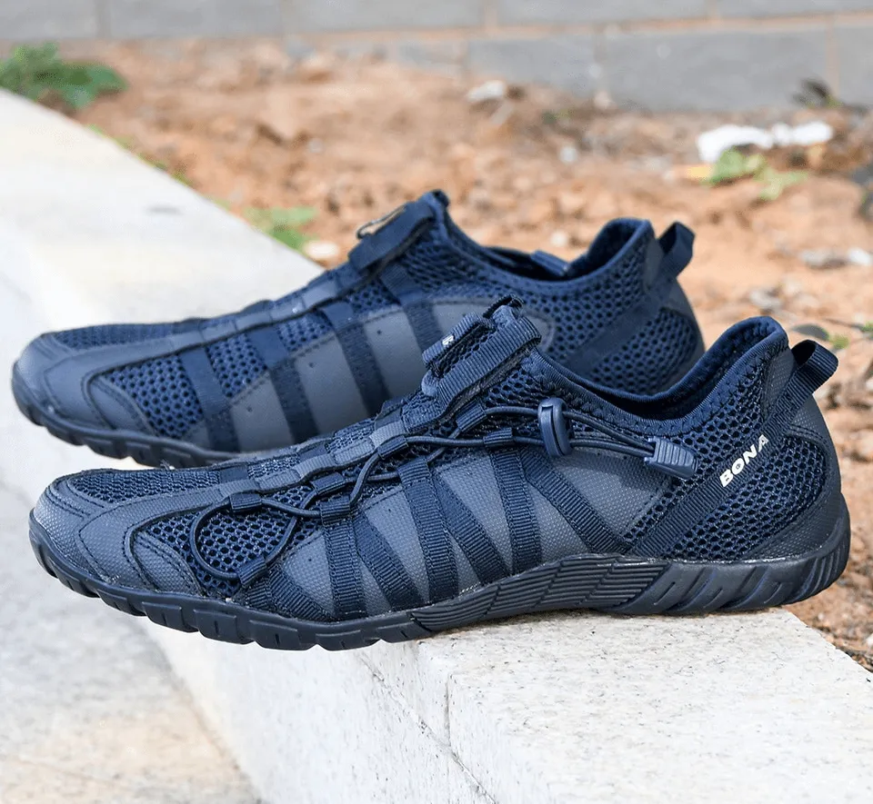 Mesh Breathable Lightweight Men's Sneakers with Flexible Soles - SF0751