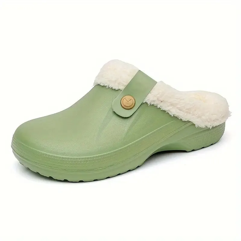 Soofeet New Orthopedic Women Winter Clogs Waterproof Soft Fur Sandals
