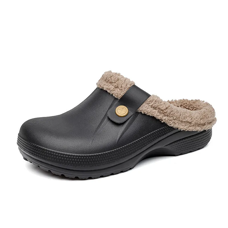 Soofeet New Orthopedic Women Winter Clogs Waterproof Soft Fur Sandals