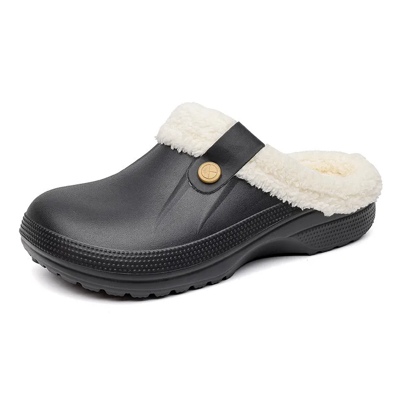 Soofeet New Orthopedic Women Winter Clogs Waterproof Soft Fur Sandals