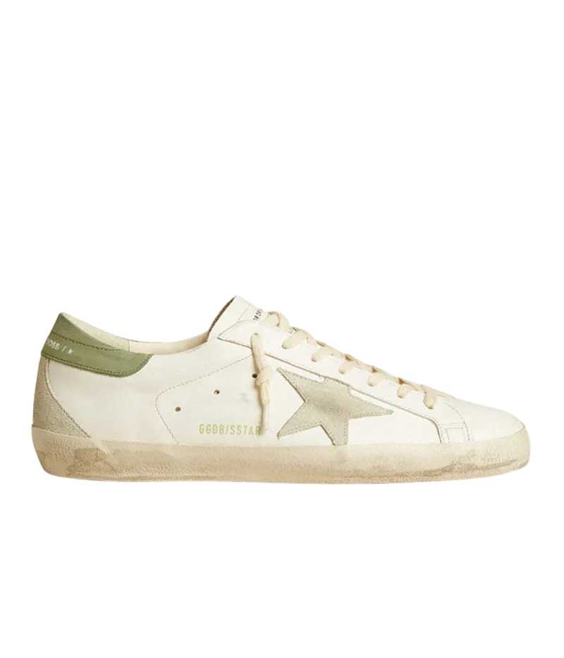 Super Star Sneaker in White, Green & Ice